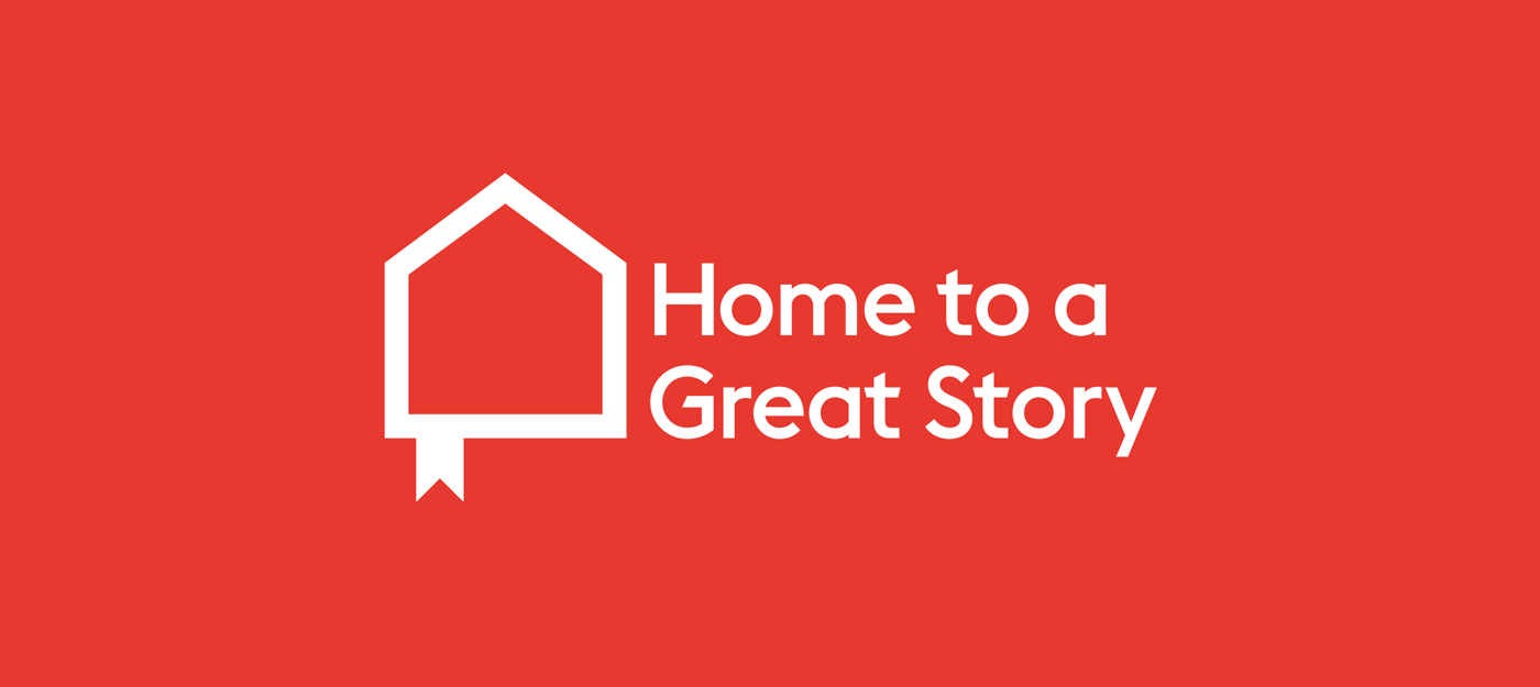 home to a great story logo