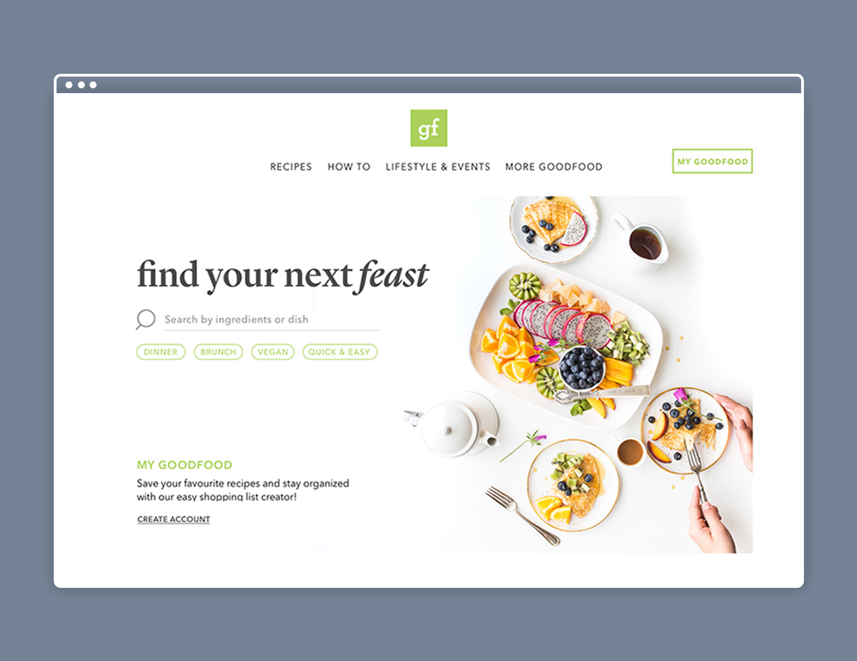 bbc goodfood website redesign